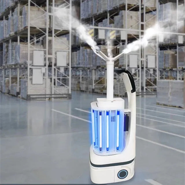 Robot de désinfection autonome à pulvérisation multi‑points – Nettoyage rapide