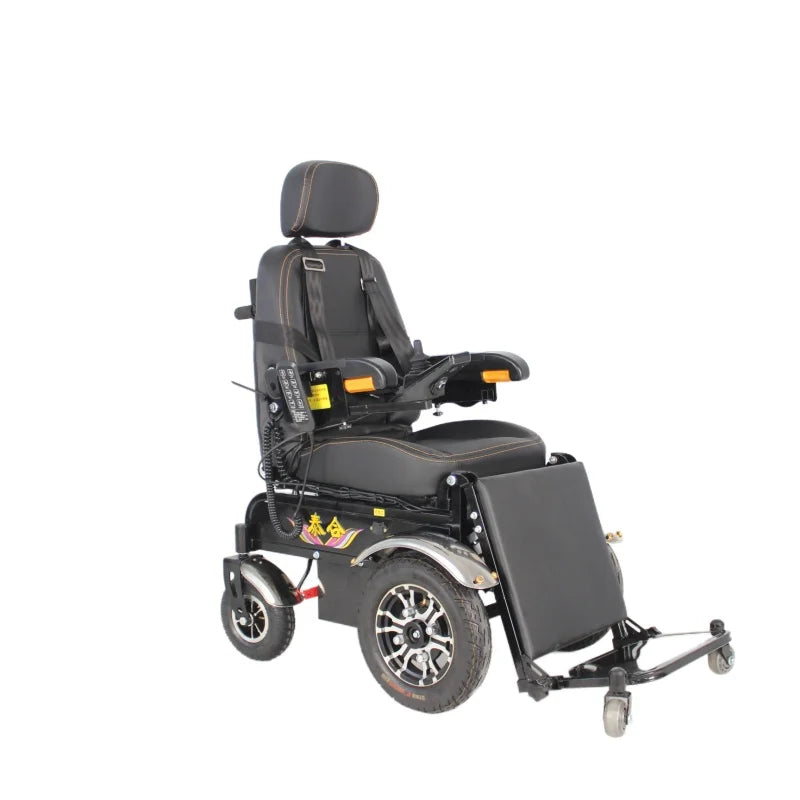 Fauteuil roulant électrique luxe cuir, fonction de station debout
