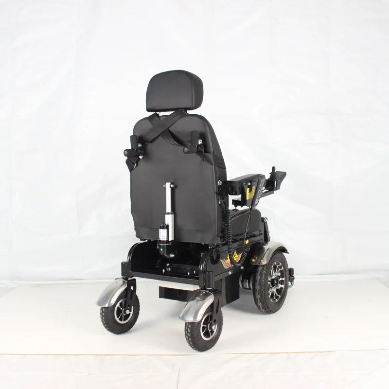 Fauteuil roulant électrique luxe cuir, fonction de station debout
