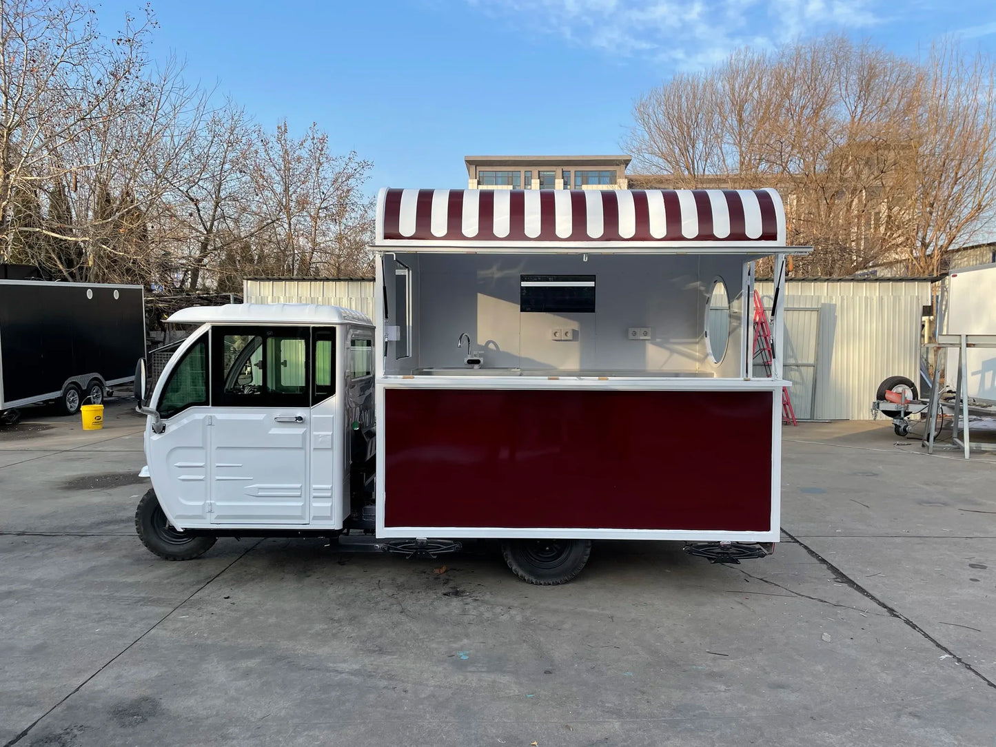 Tricycle Électrique SANSHELL 8kW Camion Glaces Mobile 220V