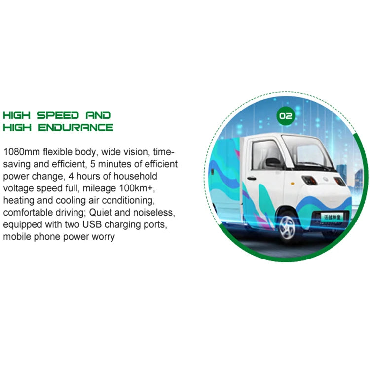 Camion de Livraison Électrique Mini Haute Vitesse pour Adultes