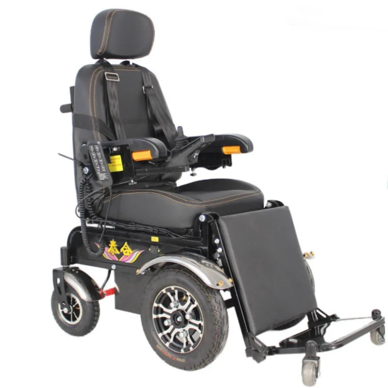 Fauteuil roulant électrique luxe cuir, fonction de station debout