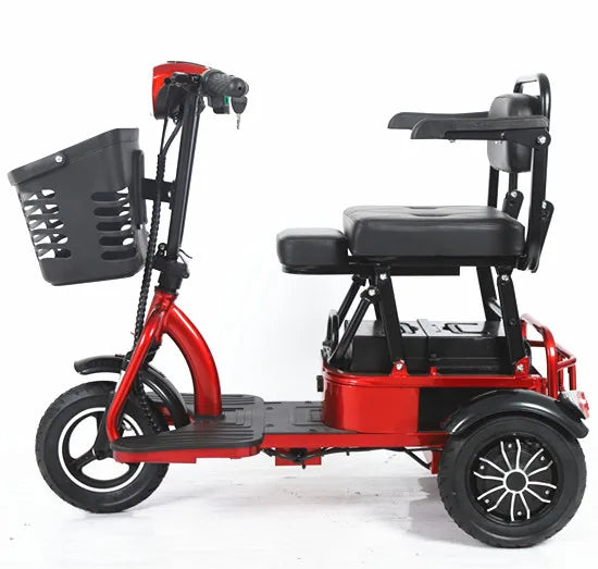 Trottinette électrique 3 roues EEC V3, haute capacité, panier intégré