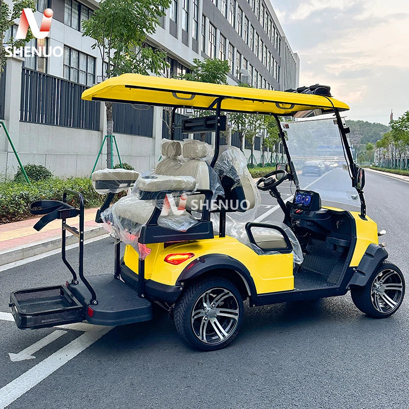 Voiturette de golf électrique 4 places, batterie 48V 150Ah