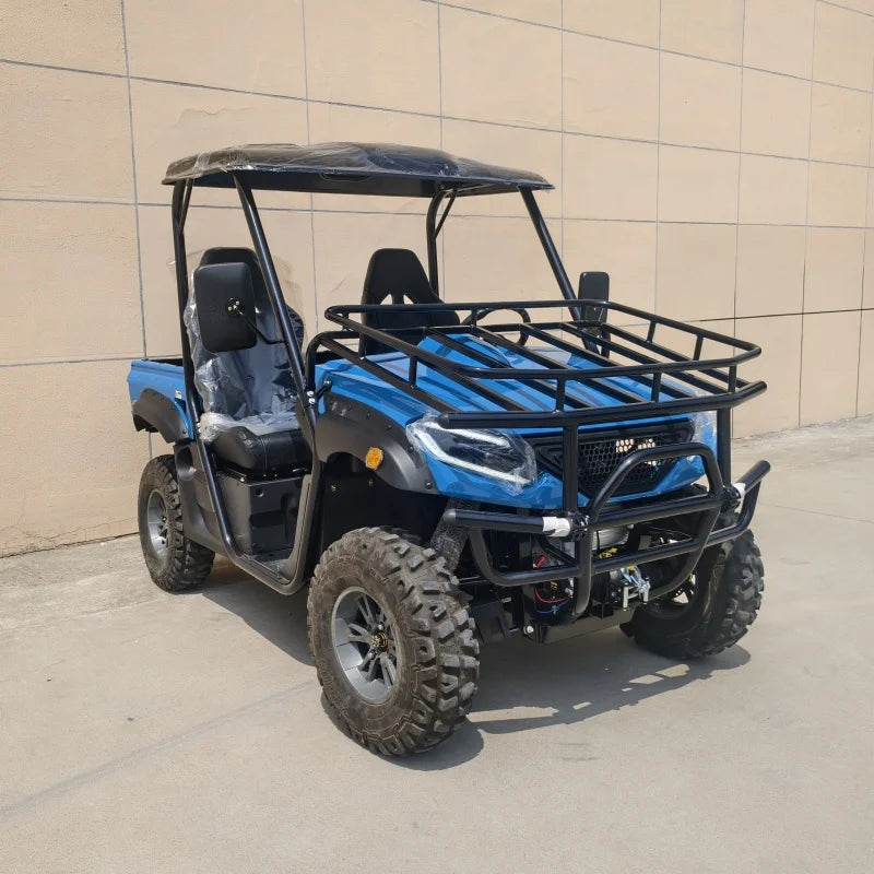 UTV électrique 4x4 adulte 2 places, transmission automatique, porte-bagages