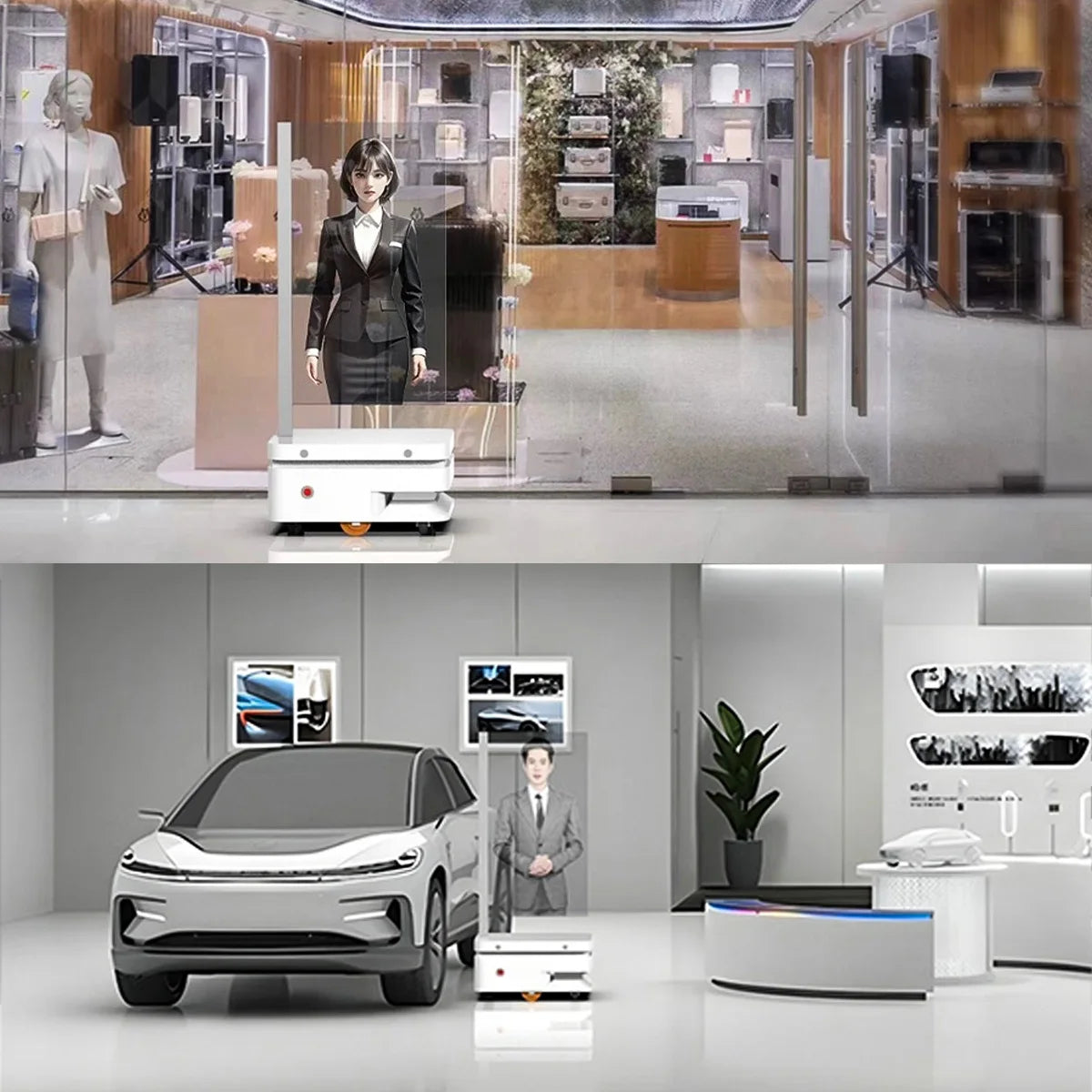 Écran OLED Transparent 55" Interactif IA Voice, Mobile, Indoor HD