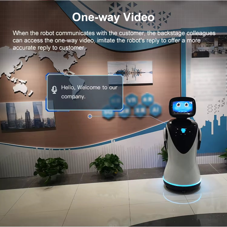 Robot d'Accueil IA Guidé – Service Micity MC 231 PadBot P3