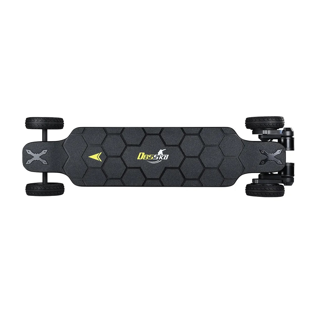 Skateboard électrique H2X – Deck en érable, pneus silicone 6"