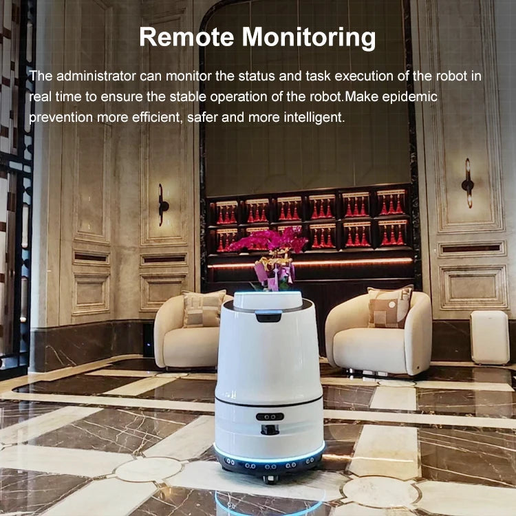 Robot autonome de désinfection hôtelier – Charge automatique, pulvérisation intelligente