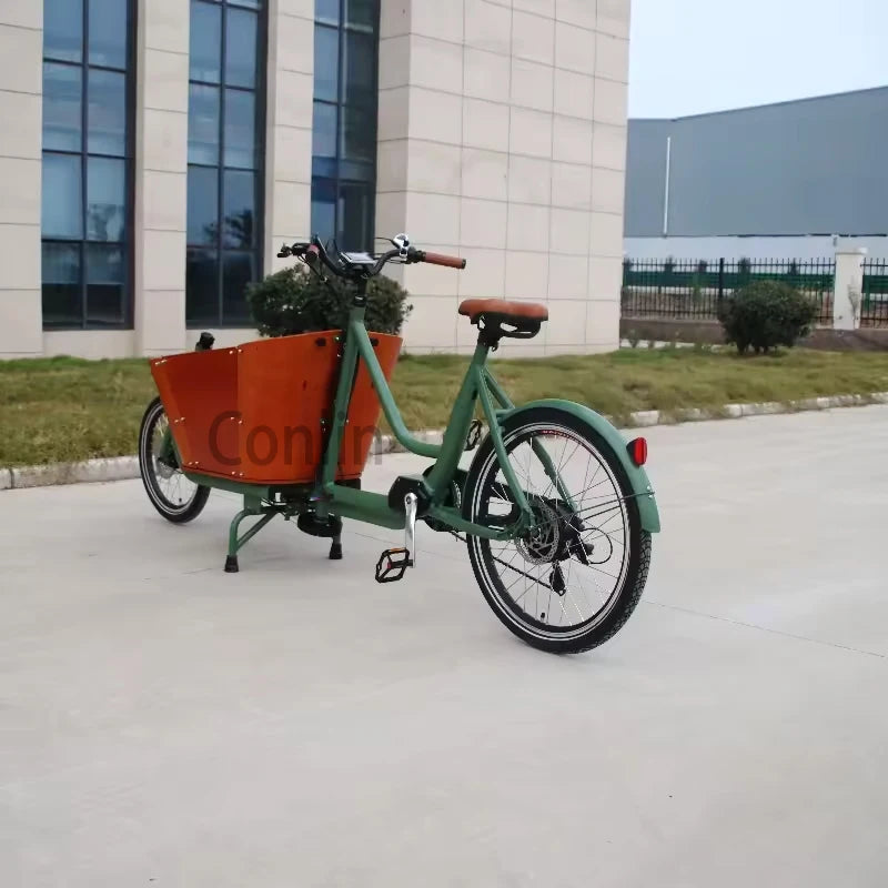 Vélo cargo hollandais 6 vitesses, moteur puissant, charge 300 kg