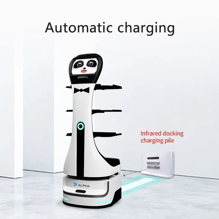 Robot de Livraison Panda Automatique 10.1" Écran, 45kg, 8h Autonomie