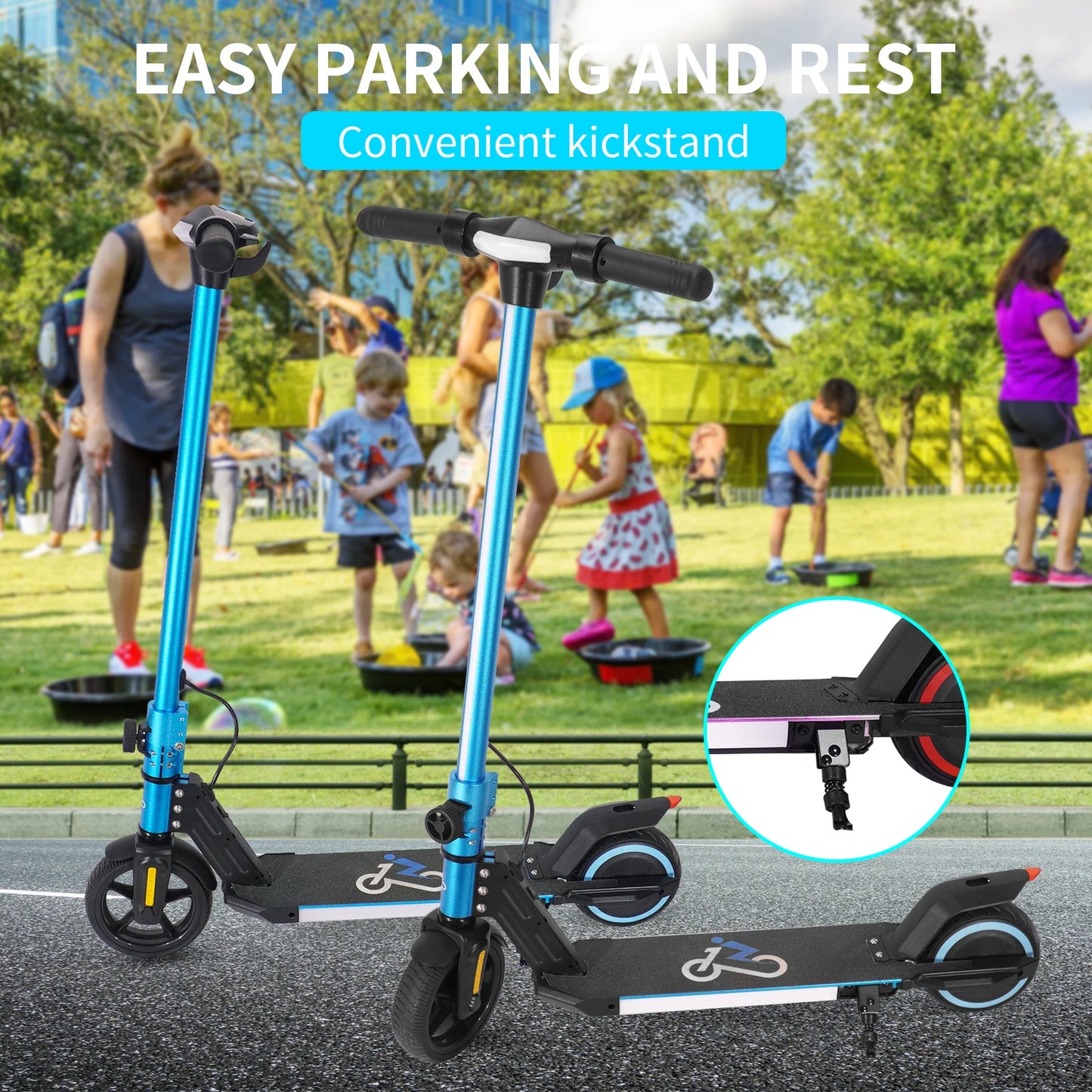 Trottinette Électrique Enfant 2 Roues LED Pliable 5 Modes