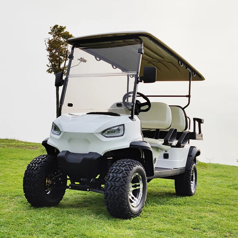 Buggy de golf électrique 4 places, véhicule tout‑terrain basse vitesse