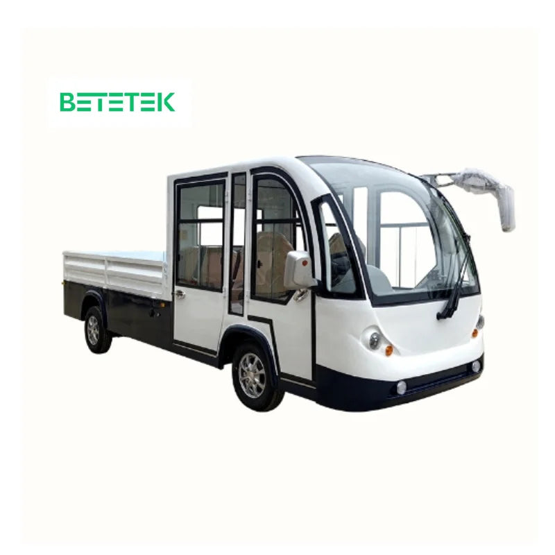 Camion électrique compact 2 places, 8 sièges, 100 km d'autonomie