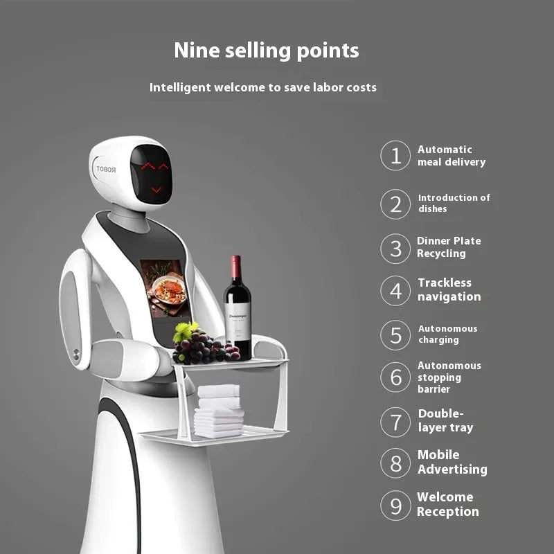 Robot serveur autonome pour restaurants, navigation et évitement d’obstacles