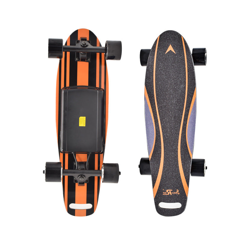 Skateboard électrique 250W avec la télécommande sans fil distance 16 km vitesse Max 15 km/h temps de charge 2h pour les enfants de 8 ans et plus