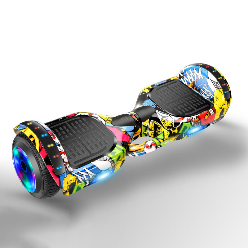 7 Zoll elektrisches Hoverboard für Kinder, LED-Licht, Bluetooth-Musik, Höchstgeschwindigkeit 8 kHz, Entfernung 5/10 km