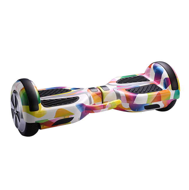 Colorful e-hoverboad 350w motor max speed 10km/h distance between 8/10 km