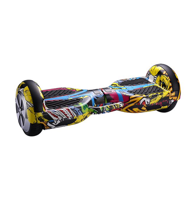 Colorful e-hoverboad 350w motor max speed 10km/h distance between 8/10 km