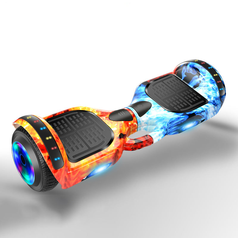 7 Zoll elektrisches Hoverboard für Kinder, LED-Licht, Bluetooth-Musik, Höchstgeschwindigkeit 8 kHz, Entfernung 5/10 km