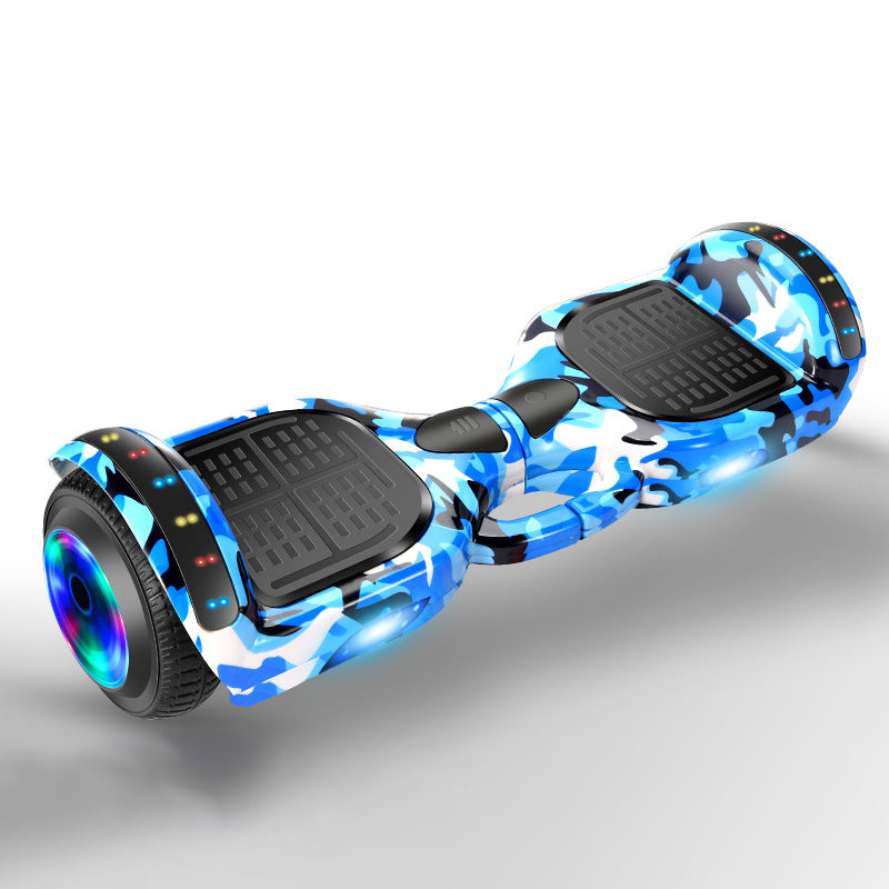 7 Zoll elektrisches Hoverboard für Kinder, LED-Licht, Bluetooth-Musik, Höchstgeschwindigkeit 8 kHz, Entfernung 5/10 km