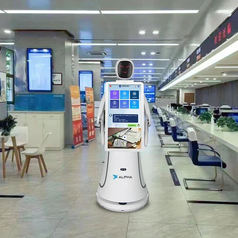 Pourquoi intégrer un robot d'accueil avec écran 21,5 pouces dans votre hall d'entrée ?