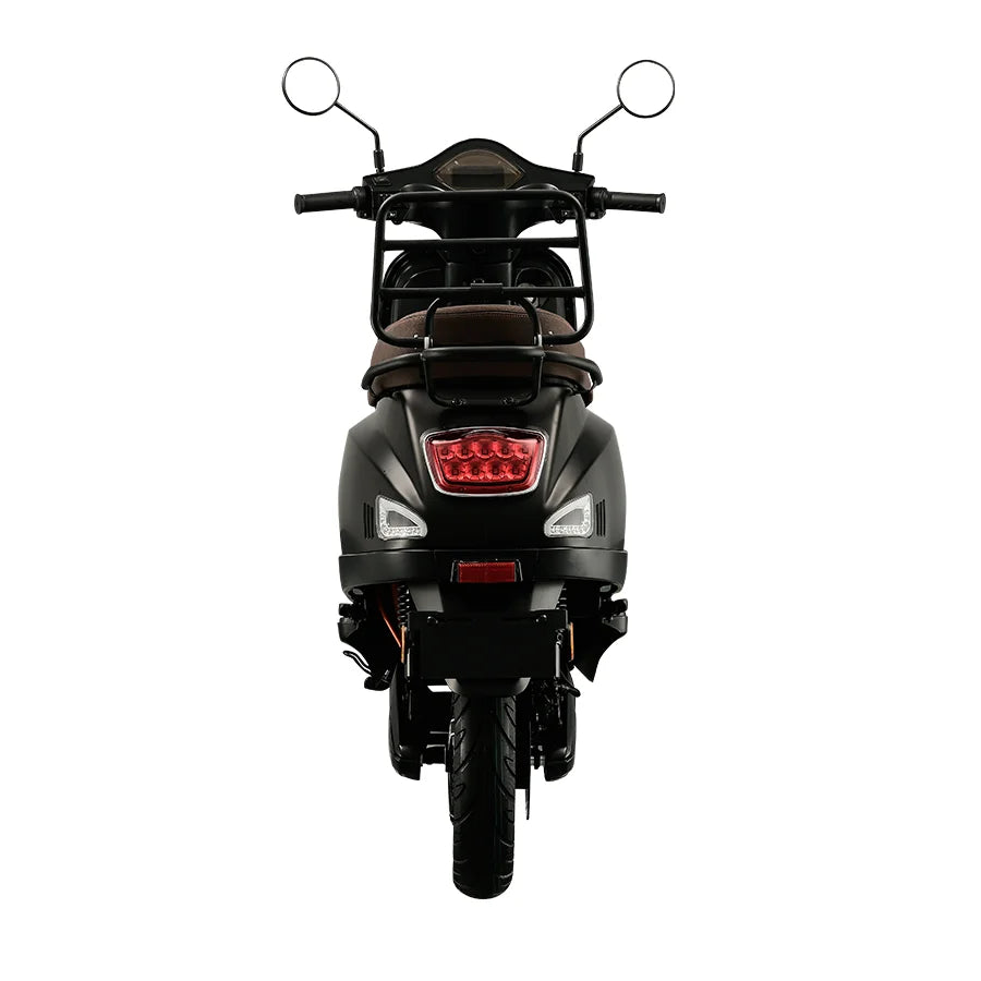 Scooter électrique vintage LHX 1500W, 100 km d'autonomie, design rétro