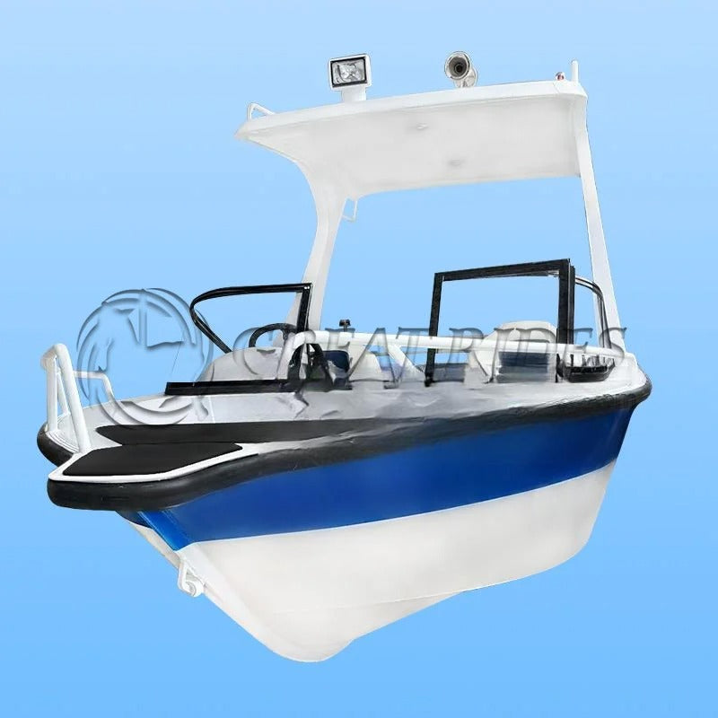 Bateau de loisir électrique 5,8 m silencieux, idéal pêche et famille