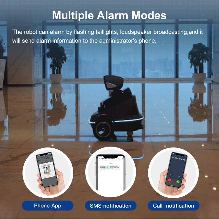 Robot de Sécurité Autonome PadBot S2 avec Reconnaissance Faciale