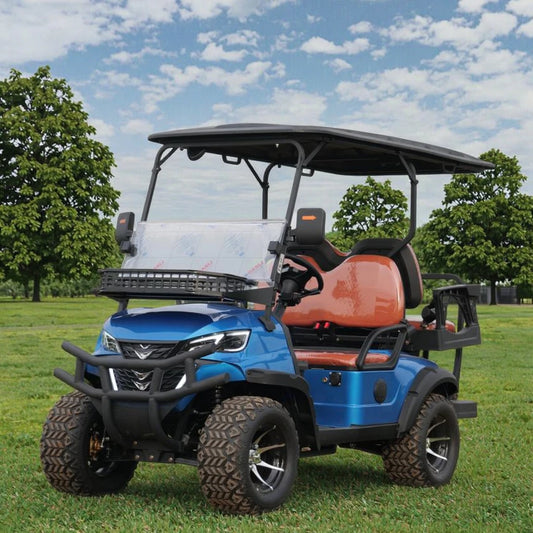 Chariot de golf électrique 4 places - 5 kW, 48 V, cadre acier