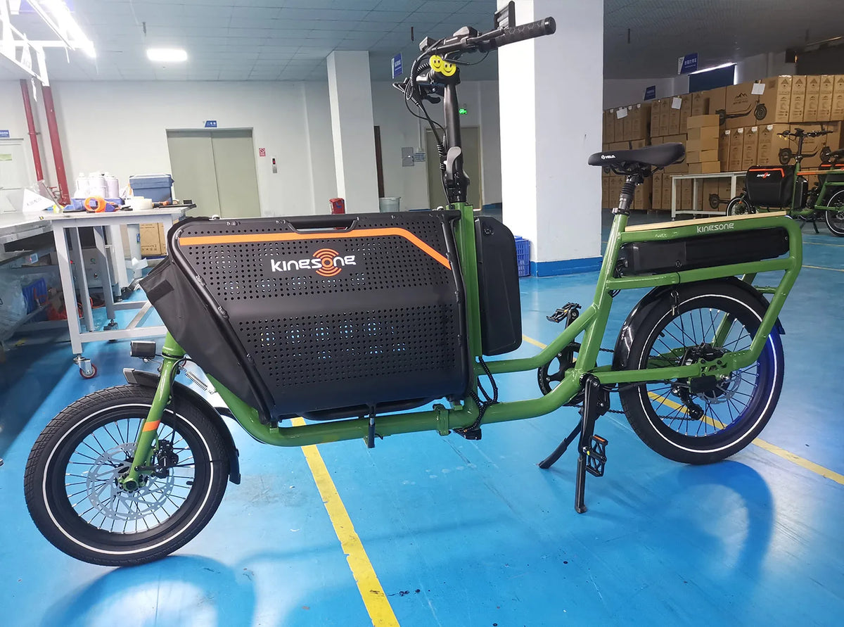 Vélo Cargo Électrique 500W 40km/h Charge 120kg