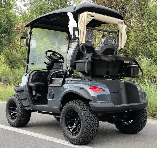 Voiturette golf électrique 2 places, batterie 48V, vitesse 35 km/h