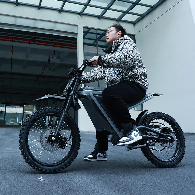 Moto tout-terrain électrique Aluminium 60V 2500W EM‑22 Bleu