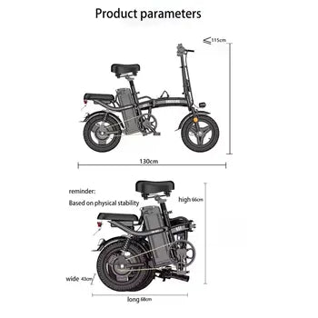 Vélo Électrique Pliant Compact 400W pour Adultes Économique