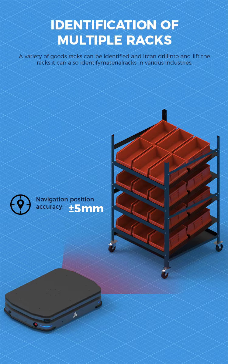 Robot Mobile Autonome Industriel 1000kg Laser SLAM Navigation