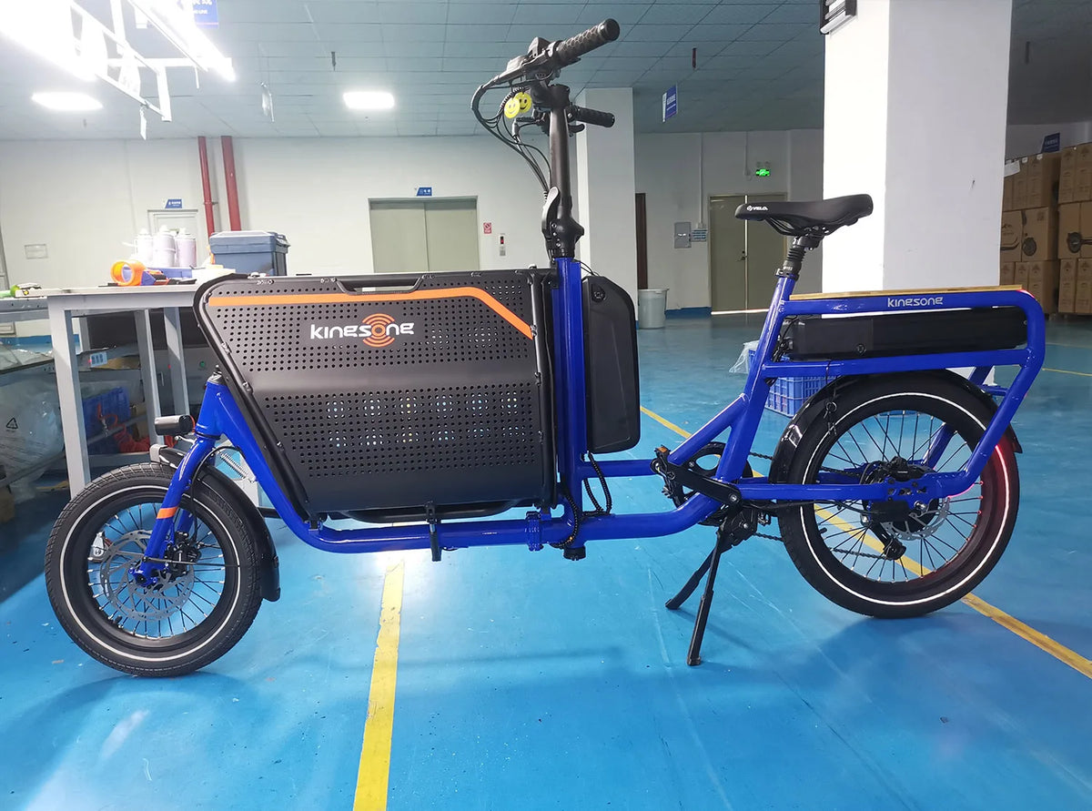 Vélo Cargo Électrique 500W 40km/h Charge 120kg