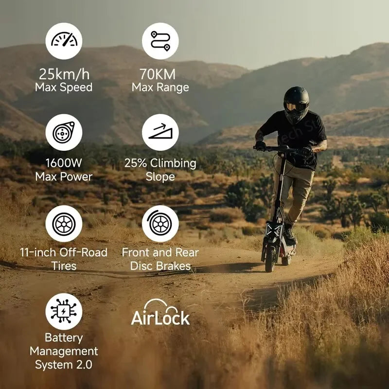 Trottinette Électrique ZT3 Pro E Ninebot 1600W 25km/h 70km