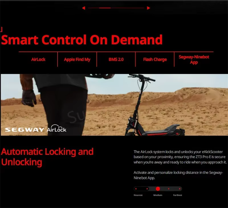 Trottinette Électrique ZT3 Pro E Ninebot 1600W 25km/h 70km