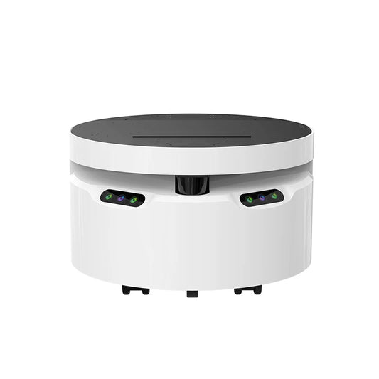 Robot AGV autonome 4WD plateforme ronde livraison pour restaurant