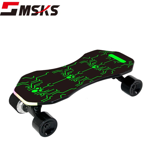 Skateboard électrique CE Dual Sensor 15 km/h noir PU