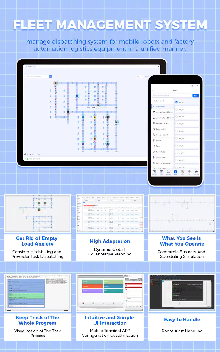 Robot Mobile Autonome Industriel 1000kg Laser SLAM Navigation