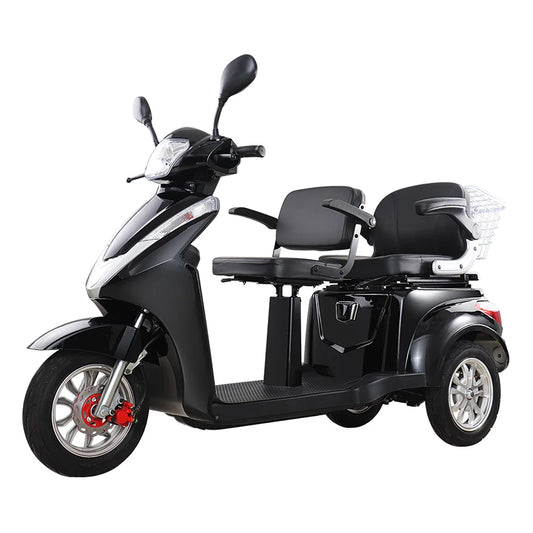 Scooter électrique vintage à trois roues VISTA-L2 avec siège double