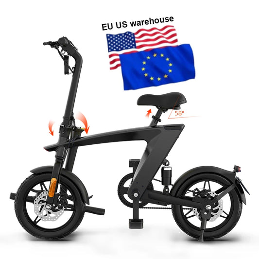 Vélo électrique pliable 48V 250W batterie 10Ah noir