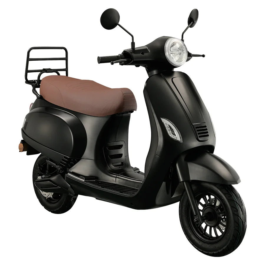 Scooter électrique vintage LHX 1500W, 100 km d'autonomie, design rétro