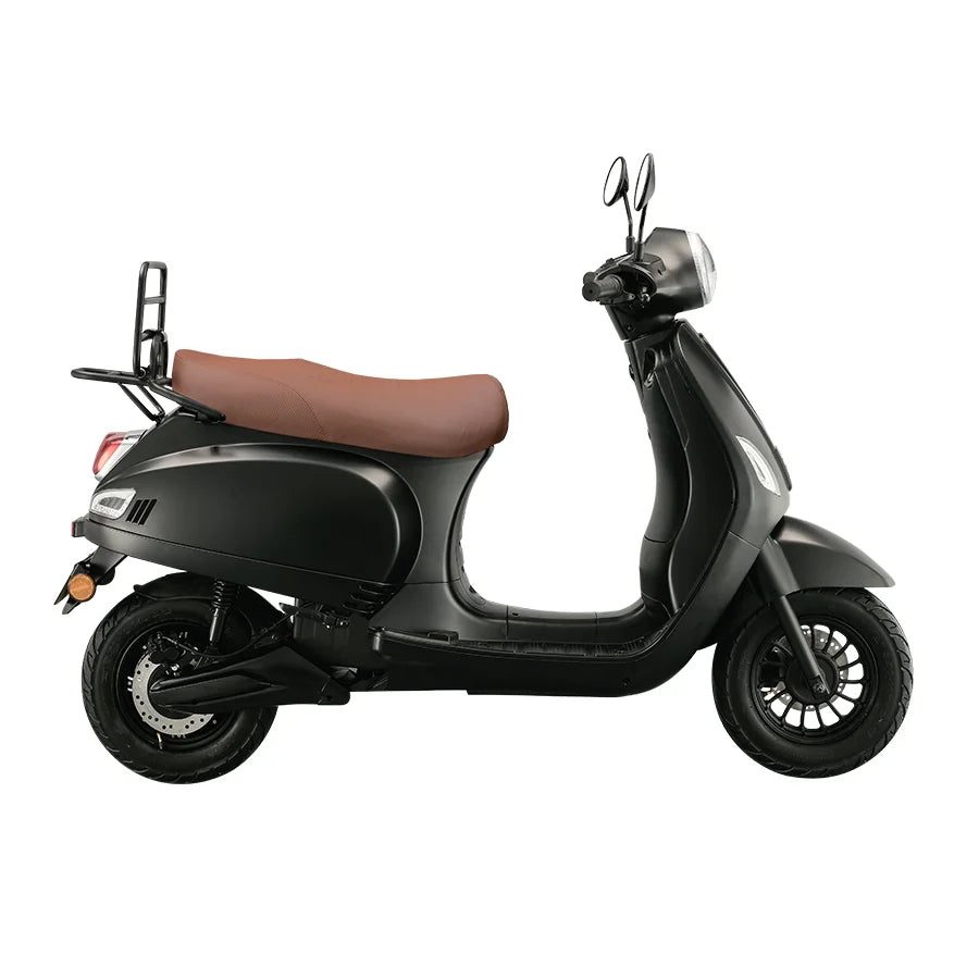 Scooter électrique vintage LHX 1500W, 100 km d'autonomie, design rétro