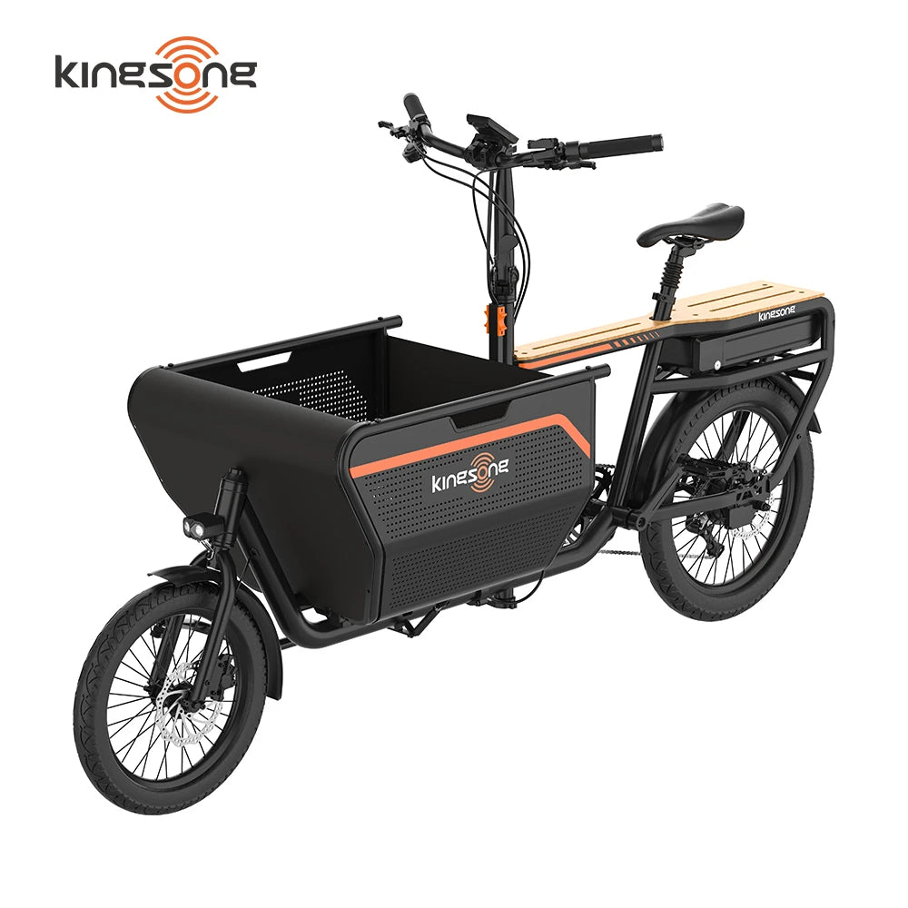 Vélo Cargo Électrique 500W 40km/h Charge 120kg