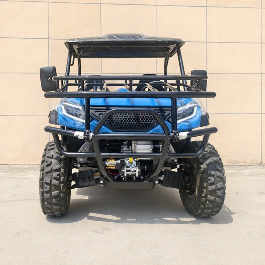 UTV électrique 4x4 adulte 2 places, transmission automatique, porte-bagages