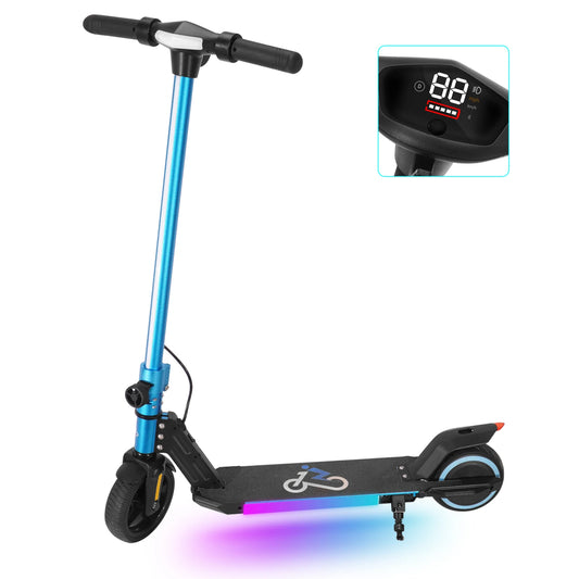 Trottinette Électrique Enfant 2 Roues LED Pliable 5 Modes