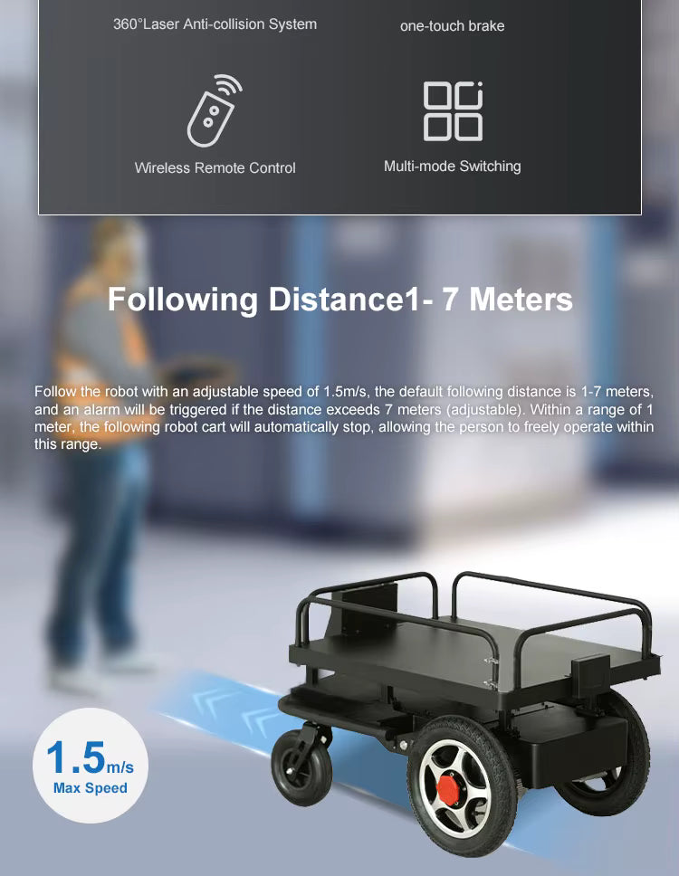 Chariot Électrique FOLO‑100 100 kg, Robot de Livraison Automatisé