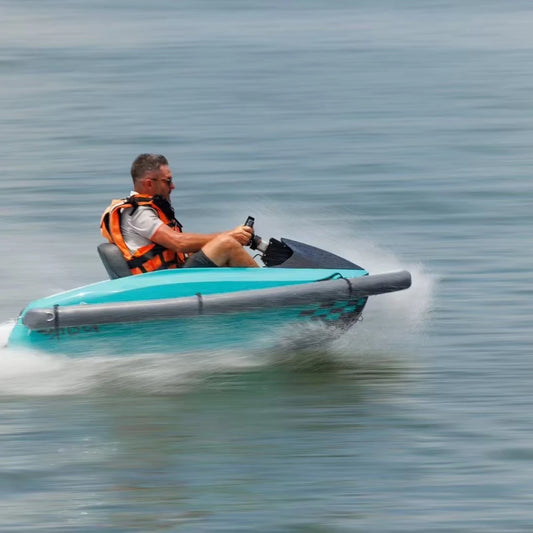 Mini Bateau Jet Ski Électrique en Fibre de Verre, 15 kW, 45 km/h, 150 kg de charge